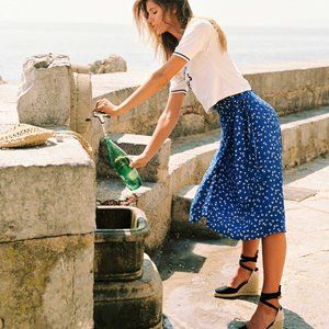 Faithfull The Brand Valencia Wrap Skirt, Bettina Print, S (unmodified)